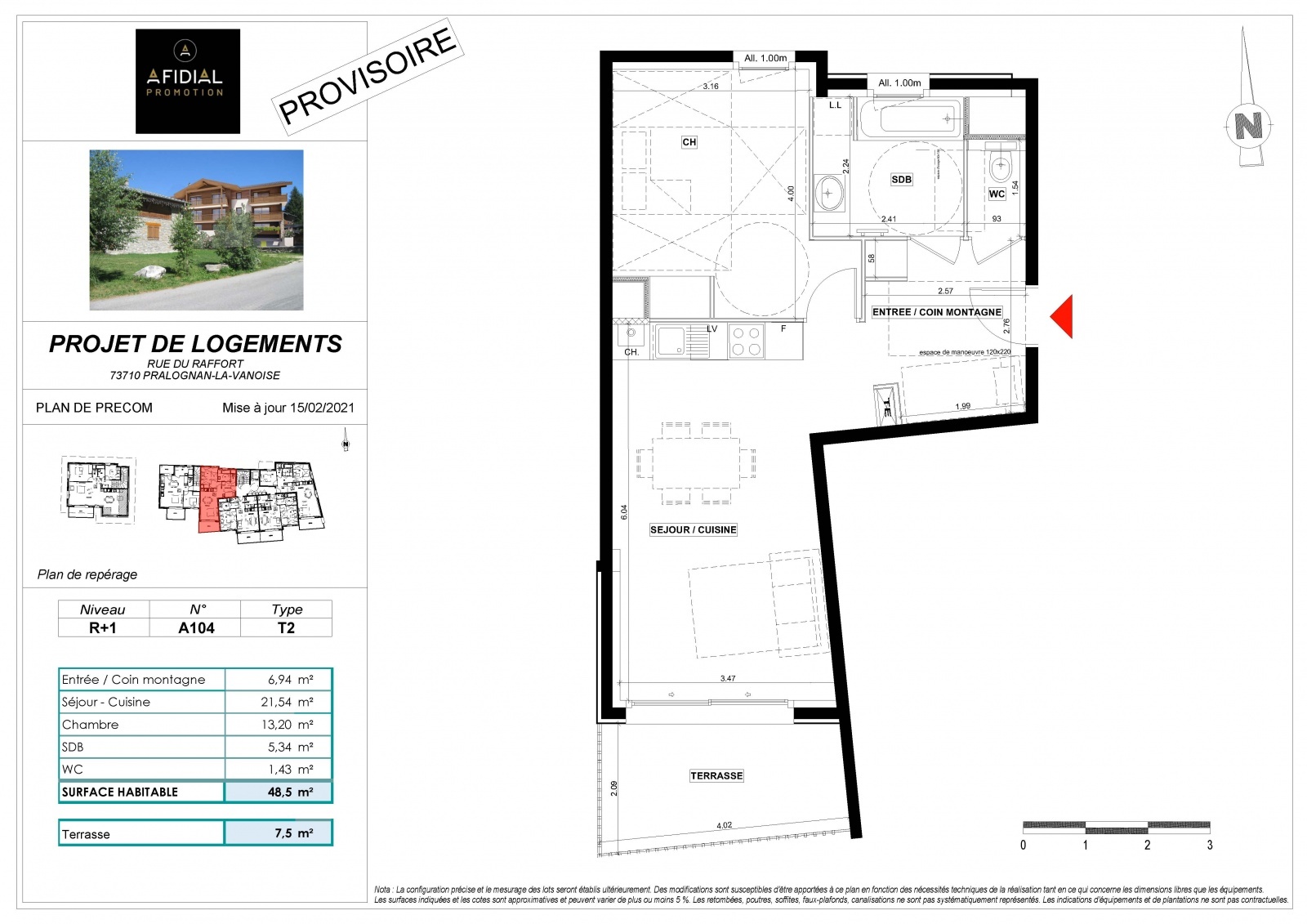Vente Deux pièces + coin montagne 2 pièces / 48.50 m² 0 € à